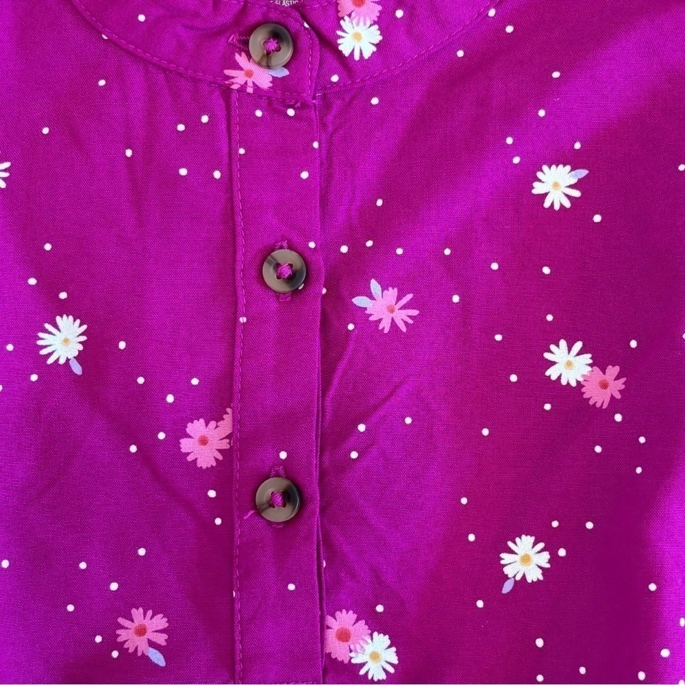 NWT Cat & Jack Purple Floral Blouse Toddler Girl Size 4/5 XS - Picture 5 of 5